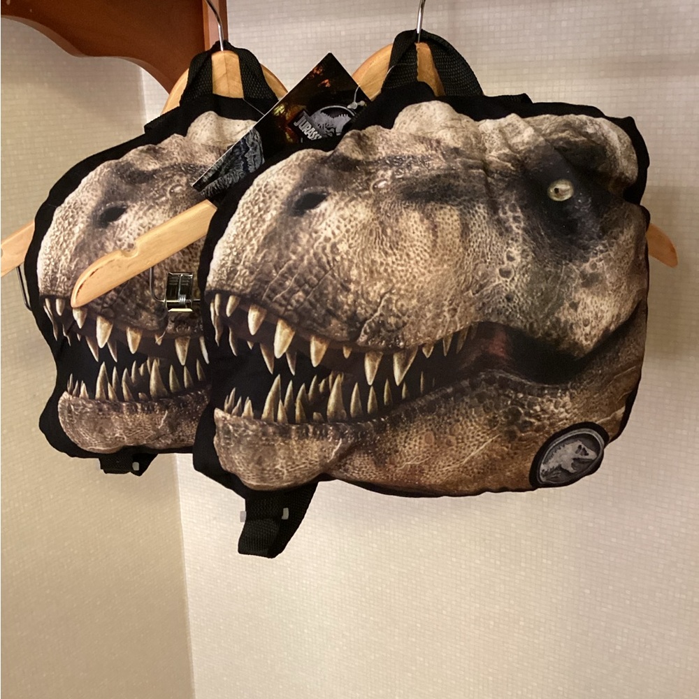 New with tags Set of 2 Jurassic Park Backpacks Brown Black